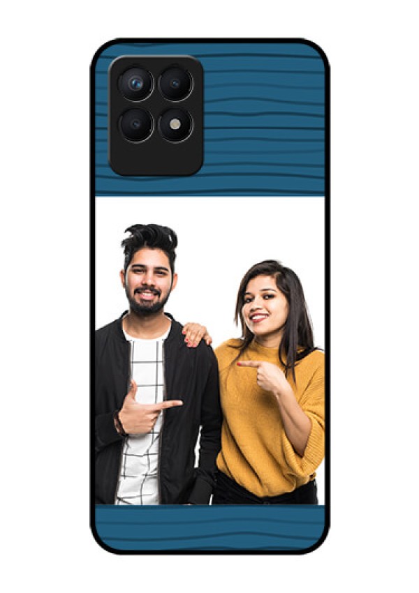 Realme Narzo 50 Custom Glass Phone Case - Blue Pattern Cover Design