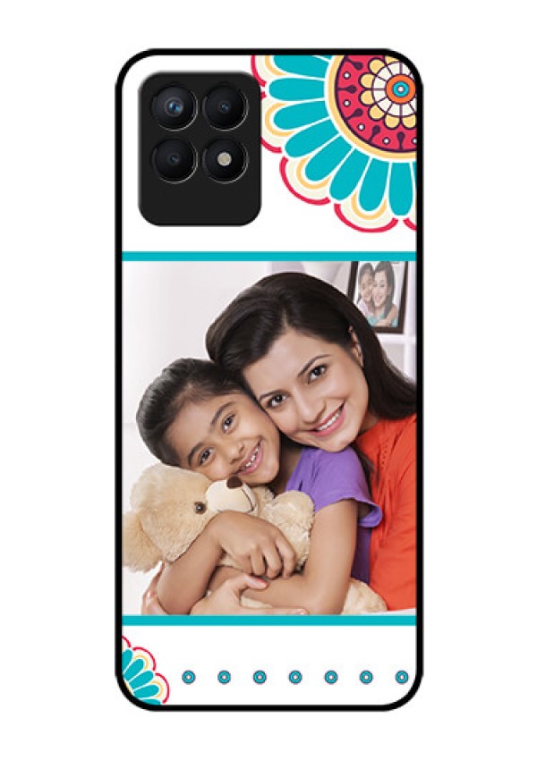 Realme Narzo 50 Custom Glass Phone Case - Flower Design