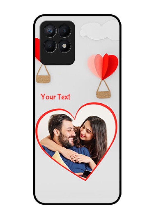 Realme Narzo 50 Custom Glass Mobile Case - Parachute Love Design