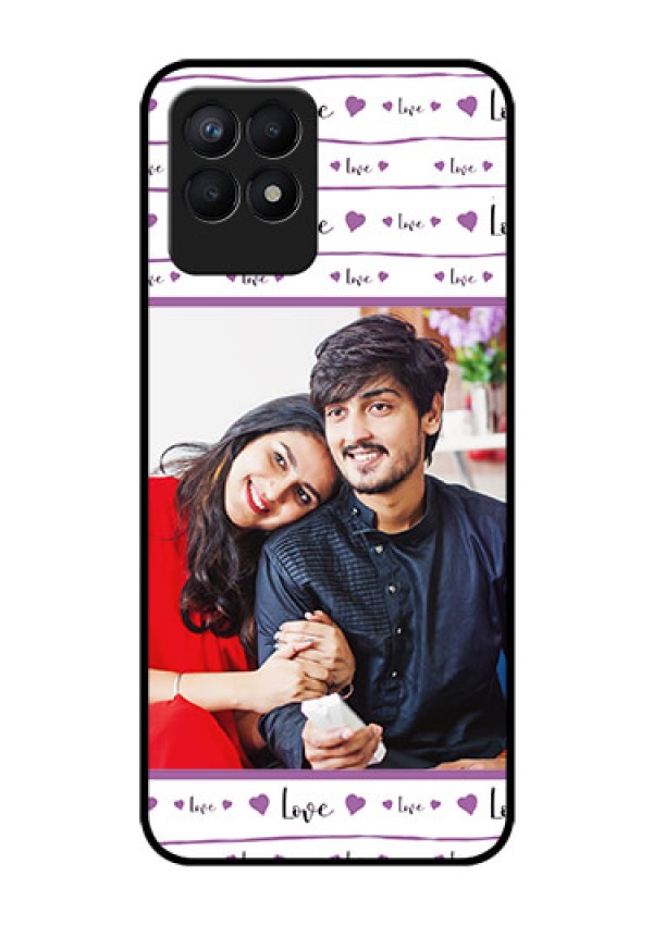 Realme Narzo 50 Custom Glass Mobile Case - Couples Heart Design