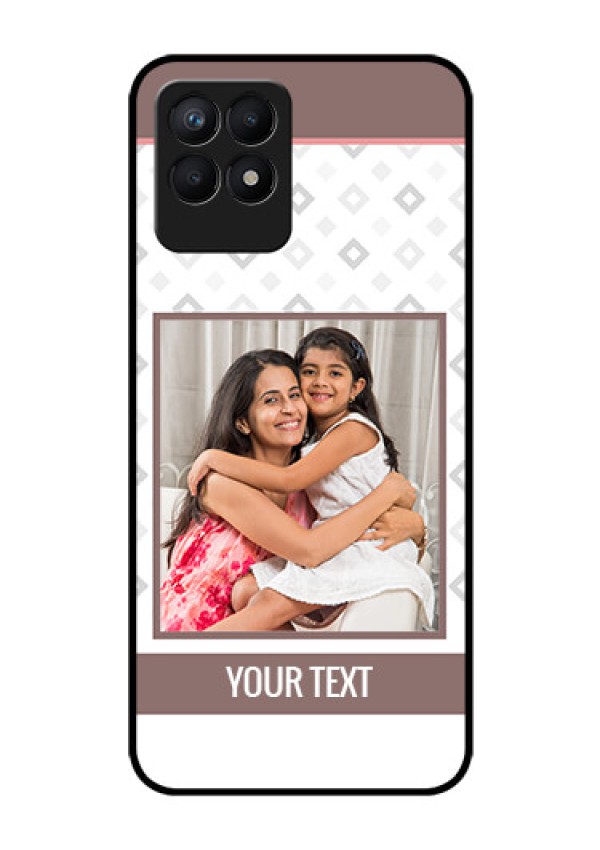 Realme Narzo 50 Photo Printing on Glass Case - Simple Diamond Design