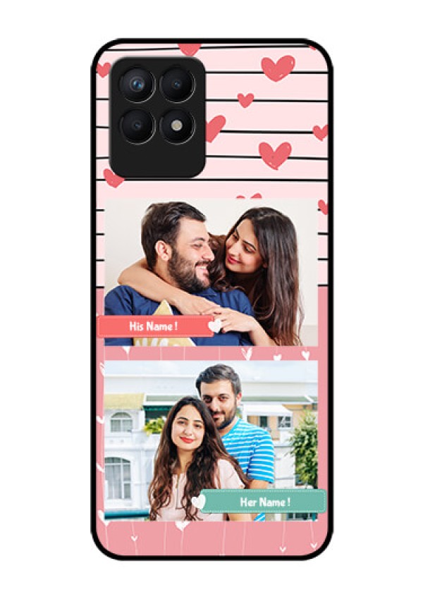 Realme Narzo 50 Custom Glass Mobile Case - Photo with Heart Design