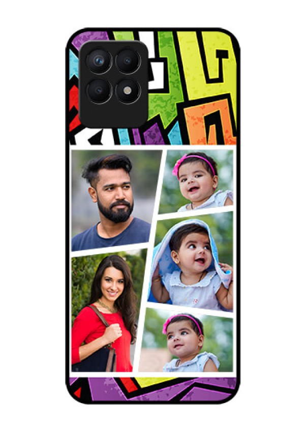 Realme Narzo 50 Custom Glass Phone Case - Graffiti pattern Design