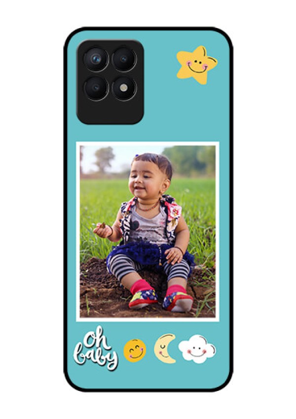 Realme Narzo 50 Personalized Glass Phone Case - Smiley Kids Stars Design