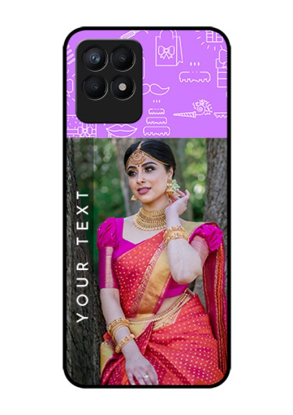 Realme Narzo 50 Custom Glass Mobile Case - Birthday Icons Design