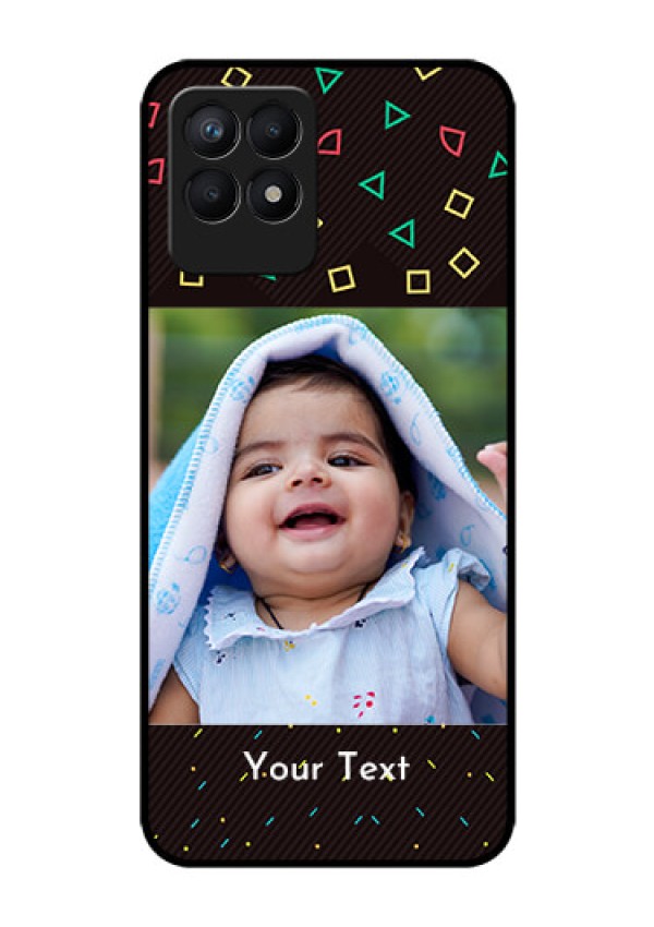 Realme Narzo 50 Custom Glass Phone Case - with confetti birthday design