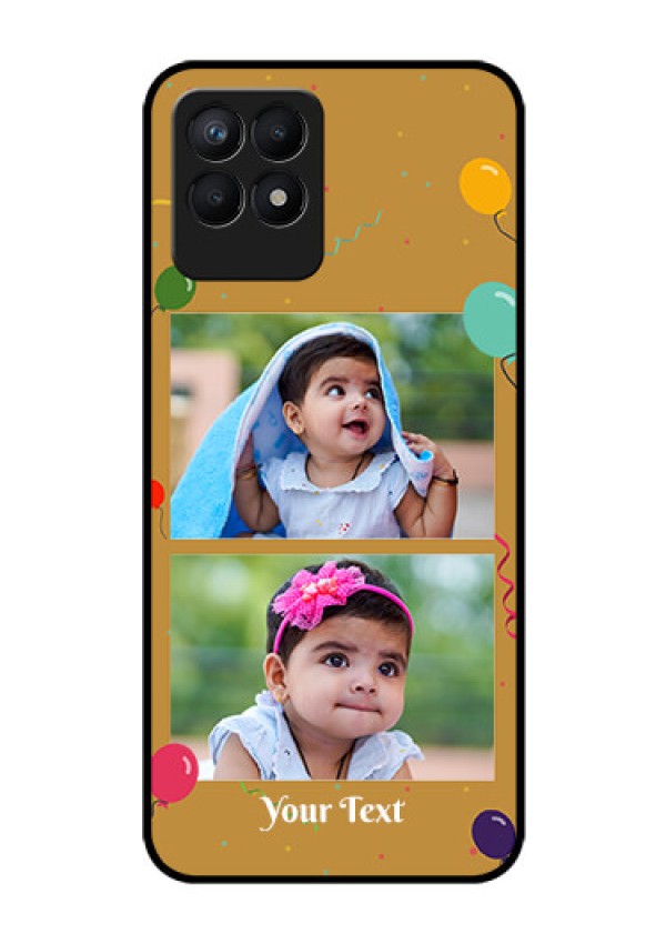 Realme Narzo 50 Personalized Glass Phone Case - Image Holder with Birthday Celebrations Design