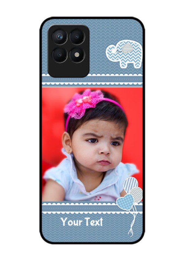 Realme Narzo 50 Photo Printing on Glass Case - with Kids Pattern Design