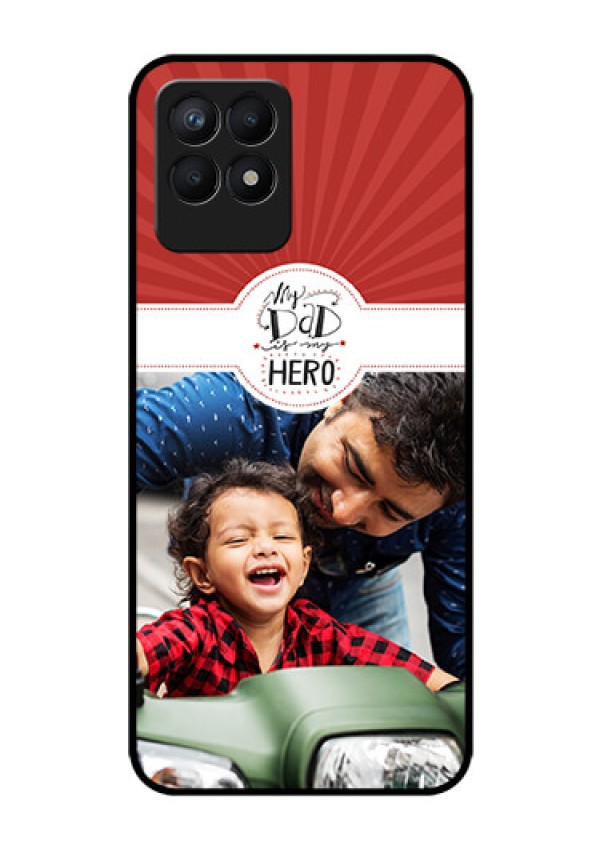 Realme Narzo 50 Photo Printing on Glass Case - My Dad Hero Design