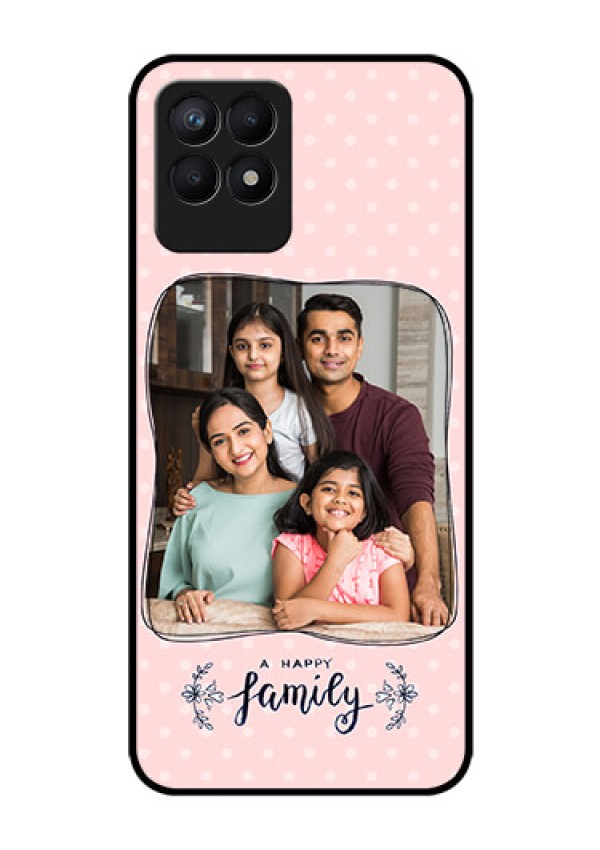 Realme Narzo 50 Custom Glass Phone Case - Family with Dots Design