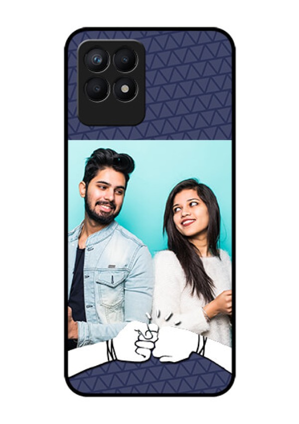 Realme Narzo 50 Photo Printing on Glass Case - with Best Friends Design