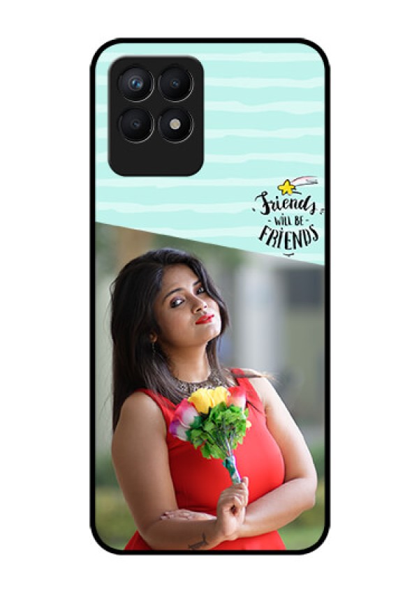 Realme Narzo 50 Custom Glass Phone Case - Friends Picture Icon Design