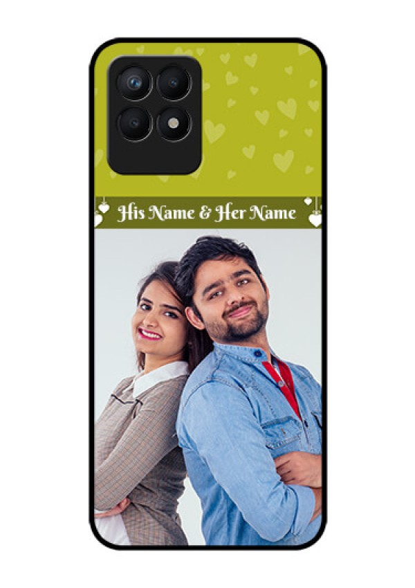 Realme Narzo 50 Custom Glass Phone Case - You & Me Heart Design