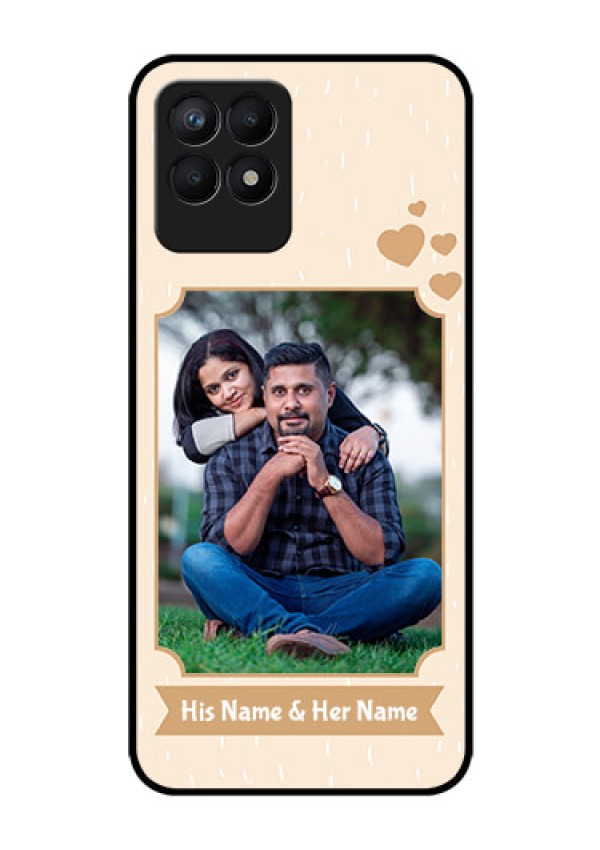 Realme Narzo 50 Custom Glass Phone Case - with confetti love design
