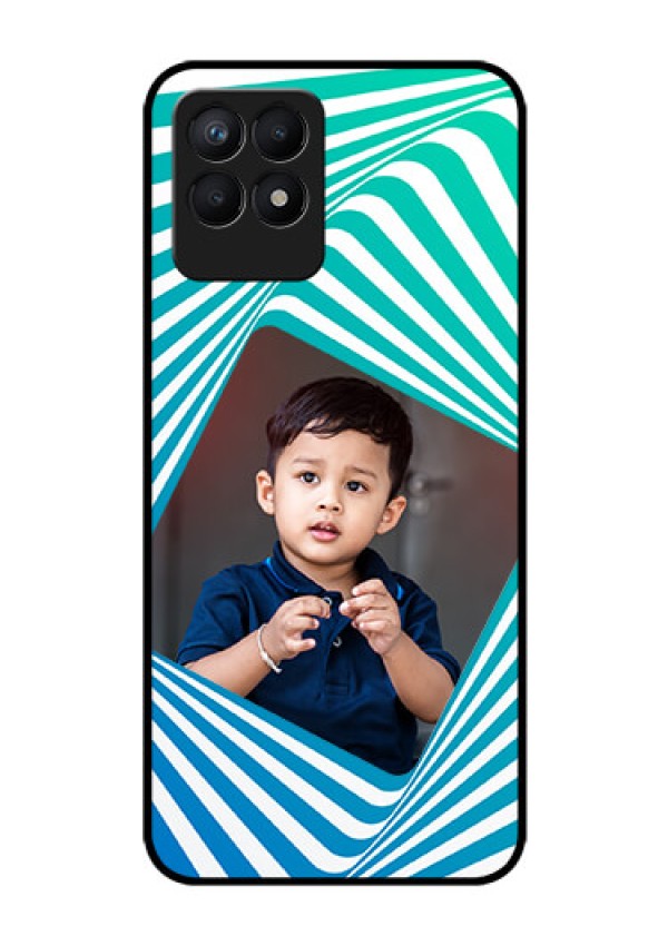 Realme Narzo 50 Personalized Glass Phone Case - Abstract Spiral Design