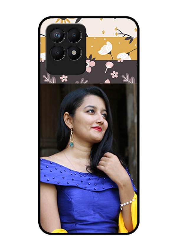Realme Narzo 50 Custom Glass Phone Case - Stylish Floral Design