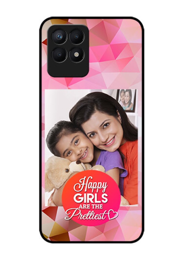 Realme Narzo 50 Photo Printing on Glass Case - Abstract Triangle Design
