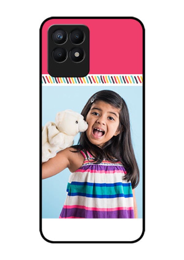 Realme Narzo 50 Personalized Glass Phone Case - Line art design