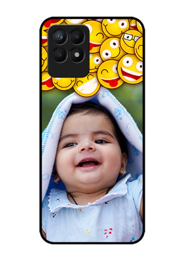 Realme Narzo 50 Custom Glass Mobile Case - with Smiley Emoji Design