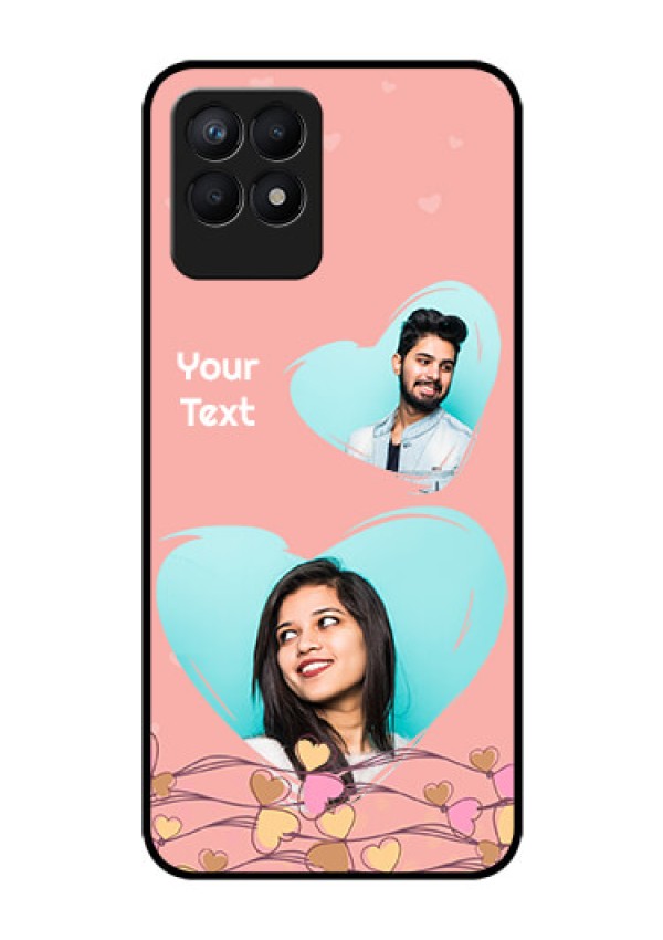 Realme Narzo 50 Custom Glass Mobile Case - Love Doodle Design