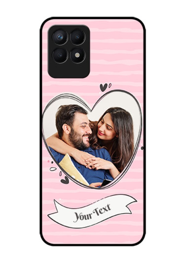 Realme Narzo 50 Custom Glass Phone Case - Vintage Heart Design