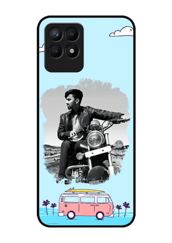Realme Narzo 50 Photo Printing on Glass Case - Travel & Adventure Design