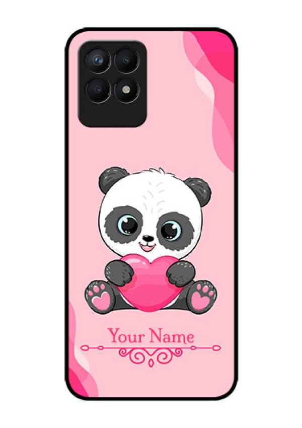Narzo 50 Custom Glass Mobile Case - Cute Panda Design