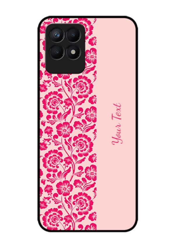 Narzo 50 Custom Glass Phone Case - Attractive Floral Pattern Design