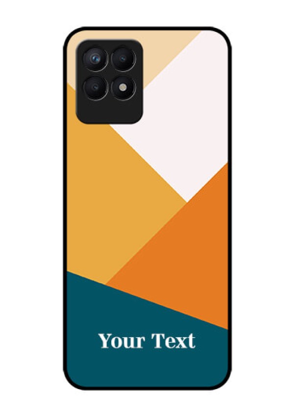 Narzo 50 Personalized Glass Phone Case - Stacked Multi-colour Design