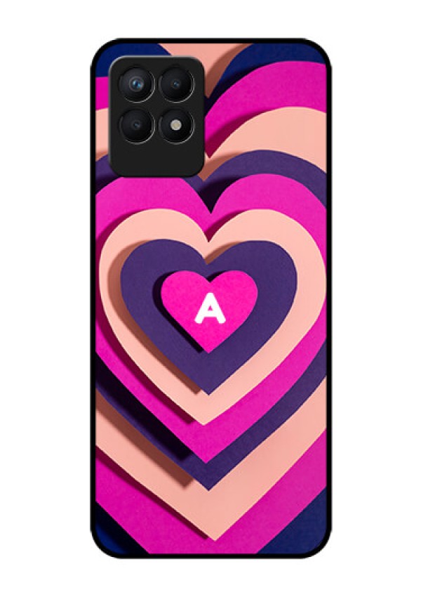 Narzo 50 Custom Glass Mobile Case - Cute Heart Pattern Design