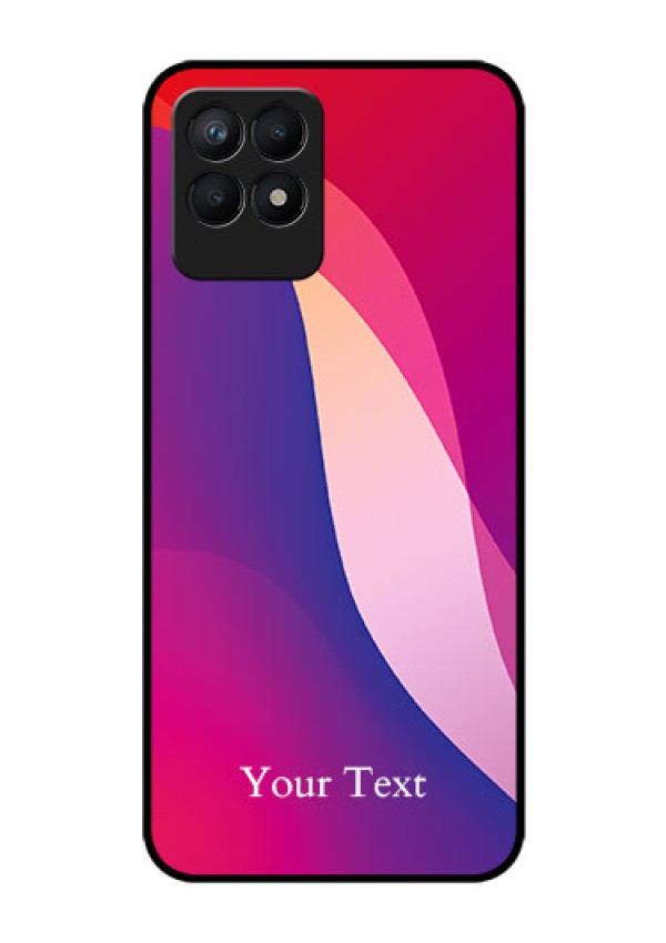 Narzo 50 Personalized Glass Phone Case - Digital abstract Overlap Design