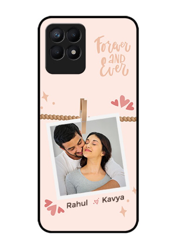 Narzo 50 Custom Glass Phone Case - Forever and ever love Design