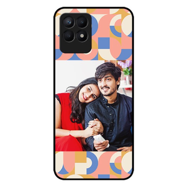 Narzo 50 Photo Printing on Glass Case - Semi-circle Maze Pattern Design Narzo 50 Photo Printing on Glass Case - Semi-circle Maze Pattern Design