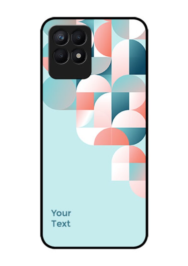 Narzo 50 Custom Glass Phone Case - Stylish Semi-circle Pattern Design