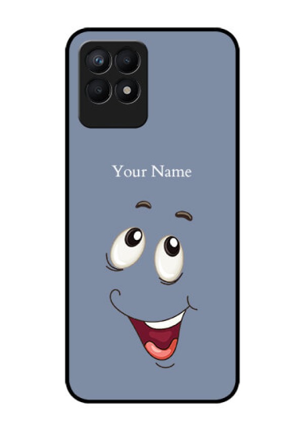 Narzo 50 Photo Printing on Glass Case - Laughing Cartoon Face Design