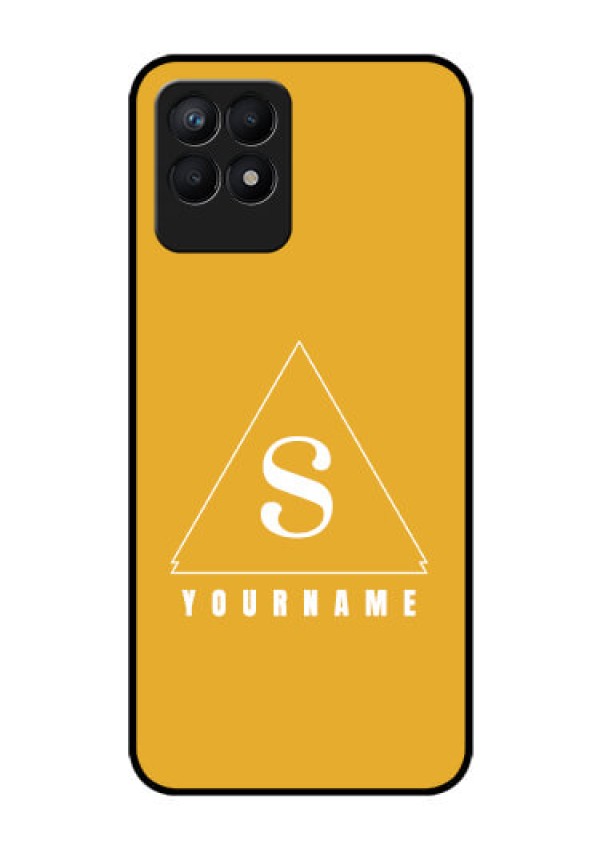 Narzo 50 Personalized Glass Phone Case - simple triangle Design