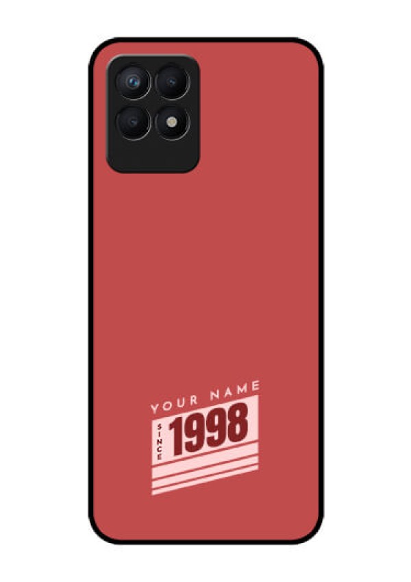 Narzo 50 Custom Glass Phone Case - Red custom year of birth Design