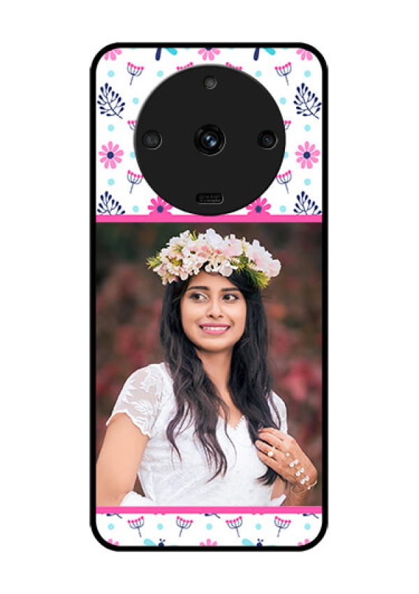 Realme Narzo 60 5G Photo Printing on Glass Case - Colorful Flower Design