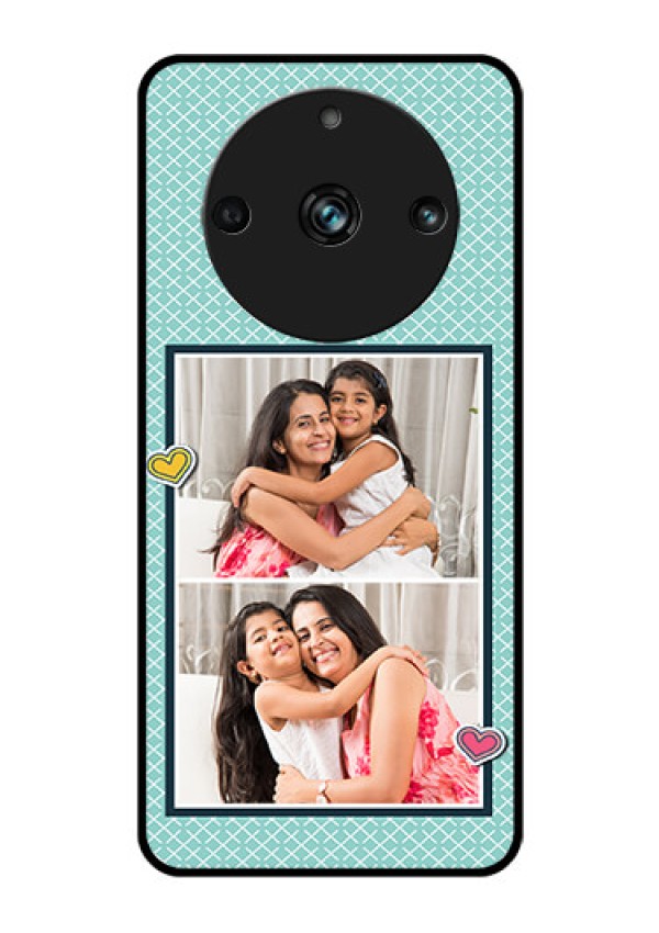 Realme Narzo 60 Pro 5G Custom Glass Phone Case - 2 Image Holder with Pattern Design