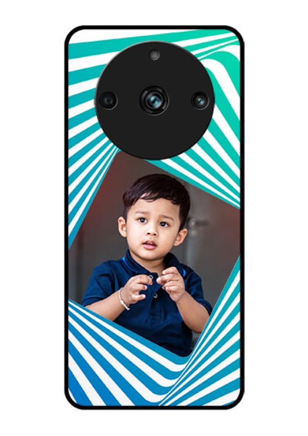 Realme Narzo 60 Pro 5G Personalized Glass Phone Case - Abstract Spiral Design