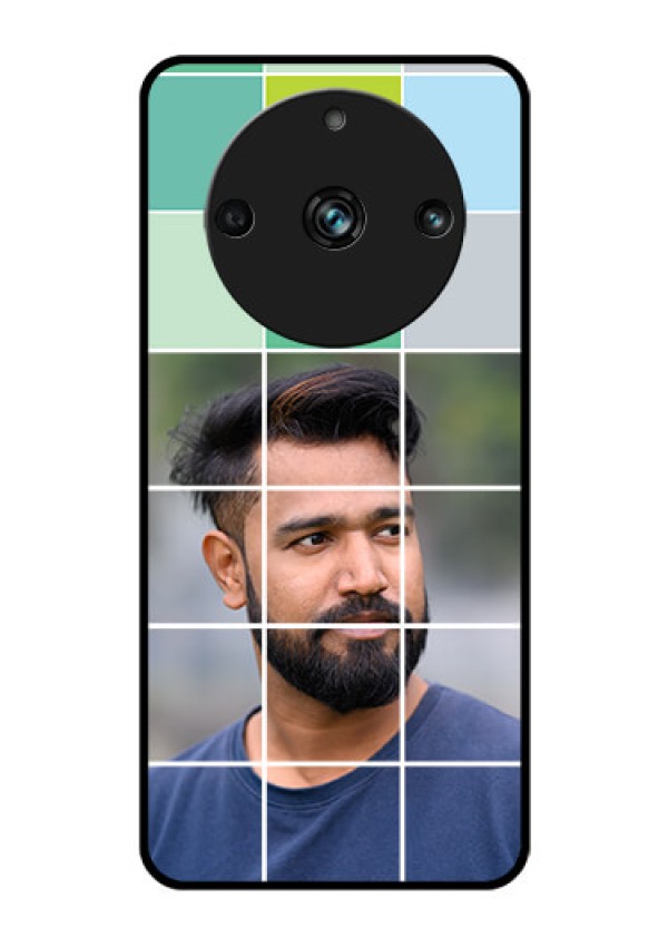 Realme Narzo 60 Pro 5G Photo Printing on Glass Case - with white box pattern