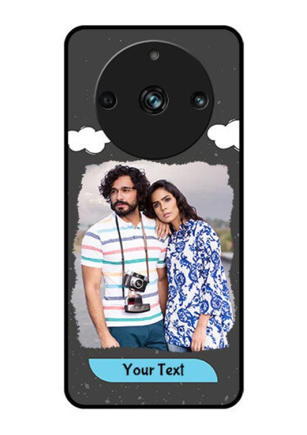 Realme Narzo 60 Pro 5G Custom Glass Phone Case - Splashes with love doodles Design