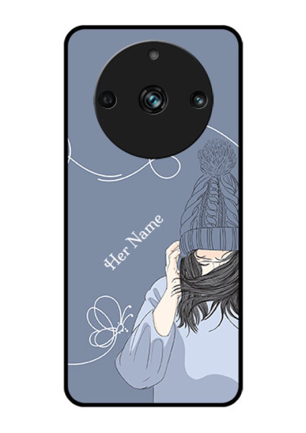 Narzo 60 Pro 5G Custom Glass Mobile Case - Girl in winter outfit Design
