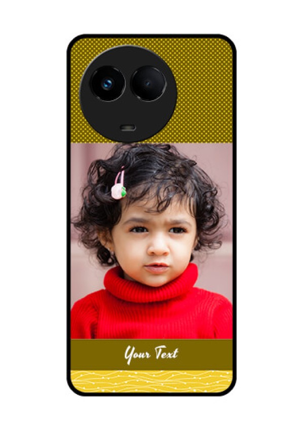 Realme Narzo 60x 5G Custom Glass Phone Case - Simple Green Color Design