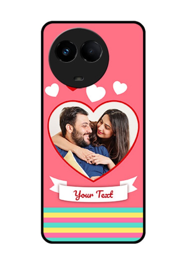Realme Narzo 60x 5G Photo Printing on Glass Case - Love Doodle Design