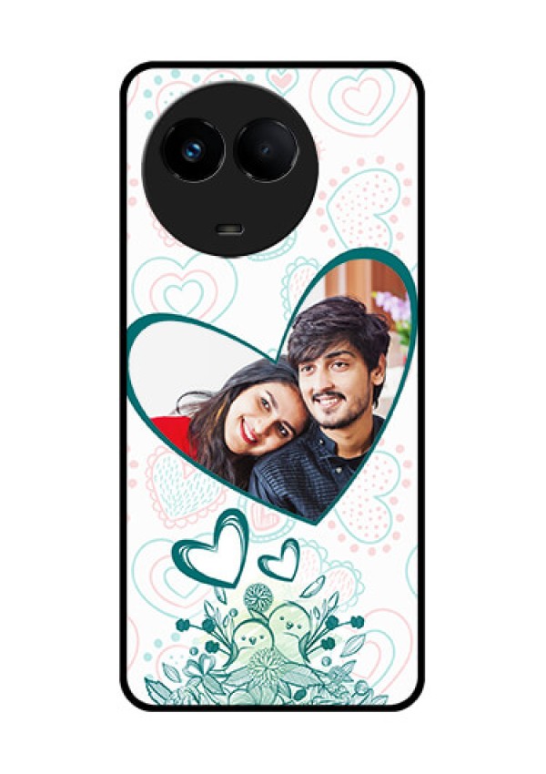 Realme Narzo 60x 5G Photo Printing on Glass Case - Premium Couple Design