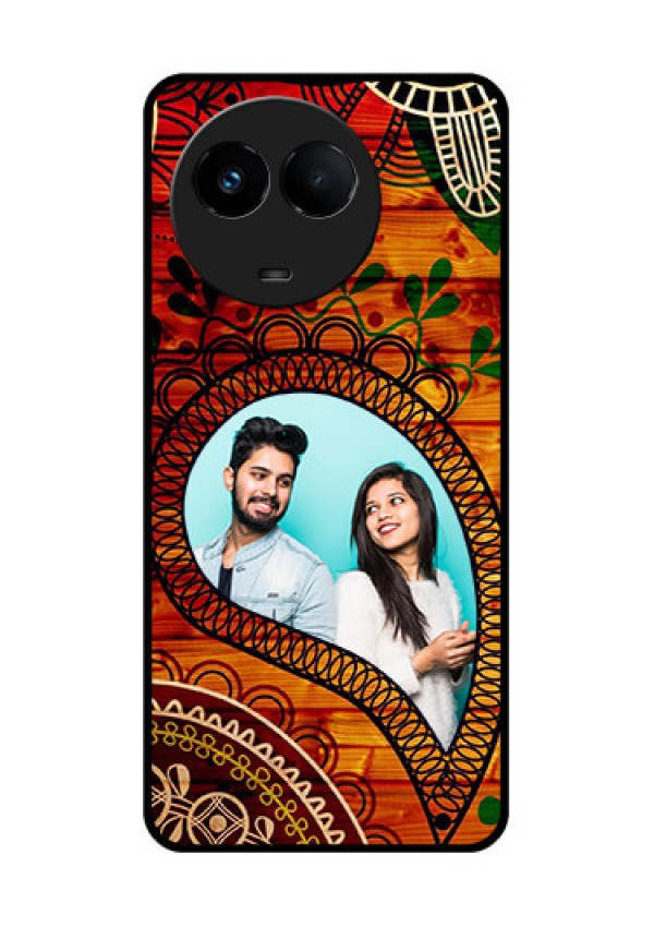 Realme Narzo 60x 5G Personalized Glass Phone Case - Abstract Colorful Design