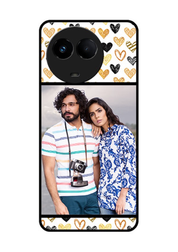 Realme Narzo 60x 5G Photo Printing on Glass Case - Love Symbol Design