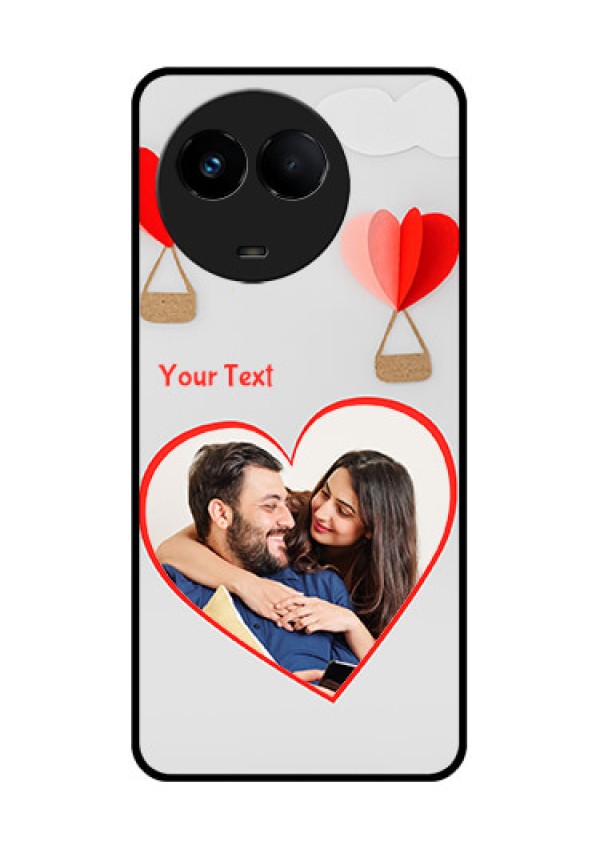 Realme Narzo 60x 5G Custom Glass Mobile Case - Parachute Love Design