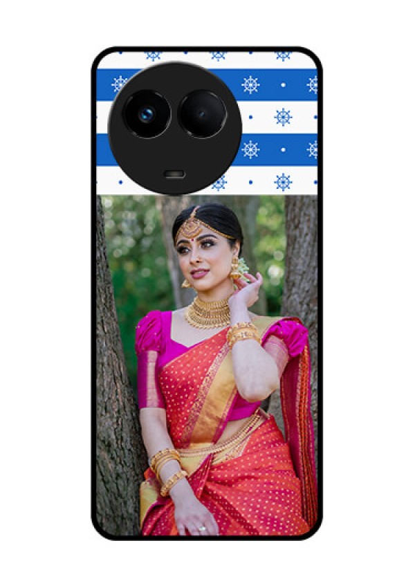 Realme Narzo 60x 5G Photo Printing on Glass Case - Snow Pattern Design